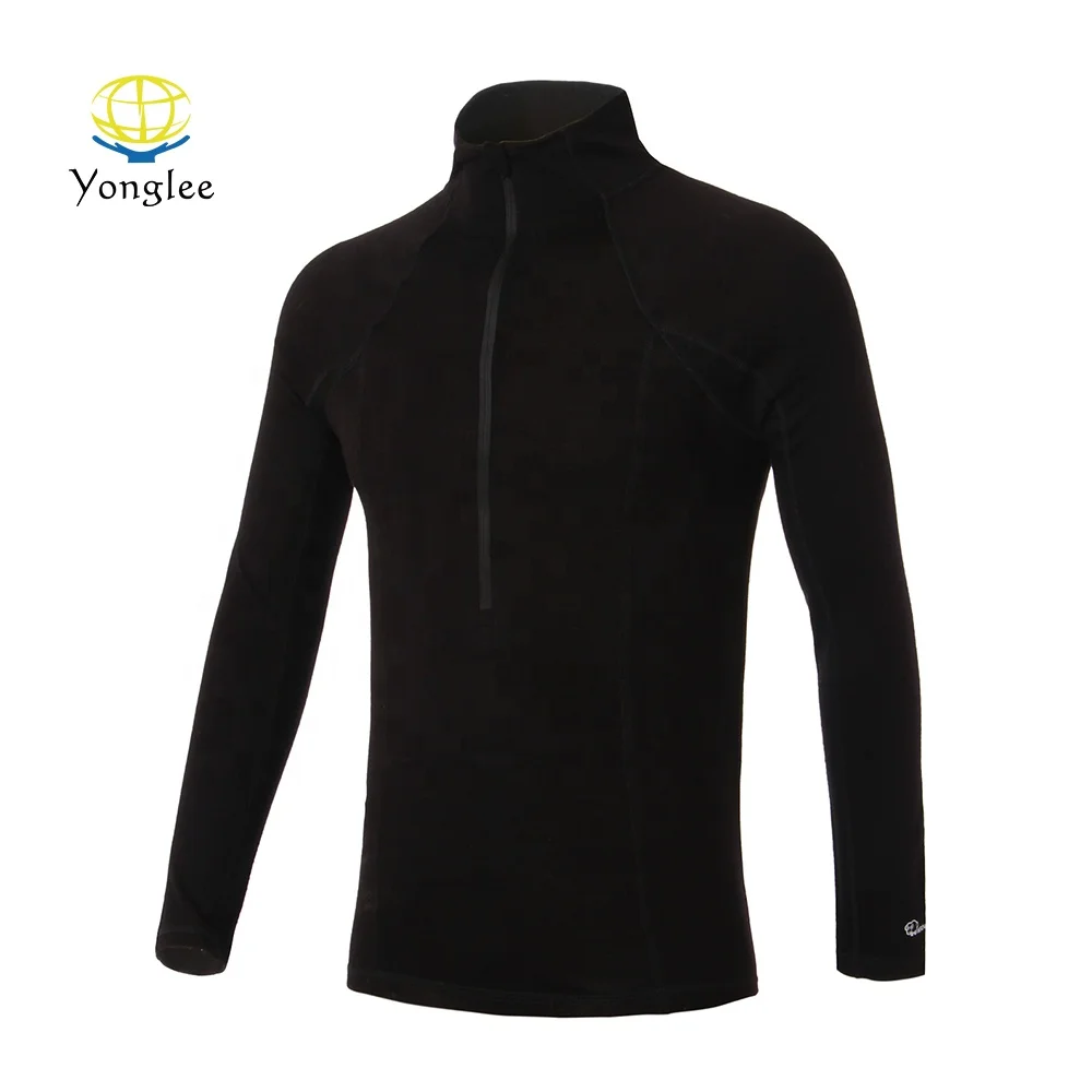 
Reliable Manufacture Long Sleeve Mens Merino Wool Base Layer 