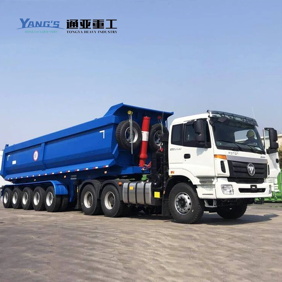 Heavy Duty 48 Feets 25 40 60 Cubic Meter 20 30 35 45 70 100 Ton Dump Semi Tipper Trailer
