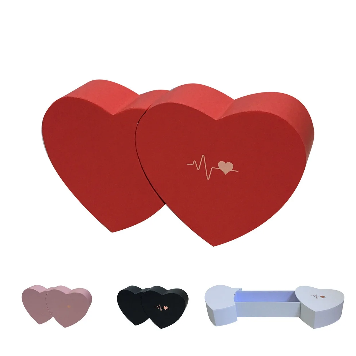 wholesale empty cardboard heart shape gift box for baby clothes