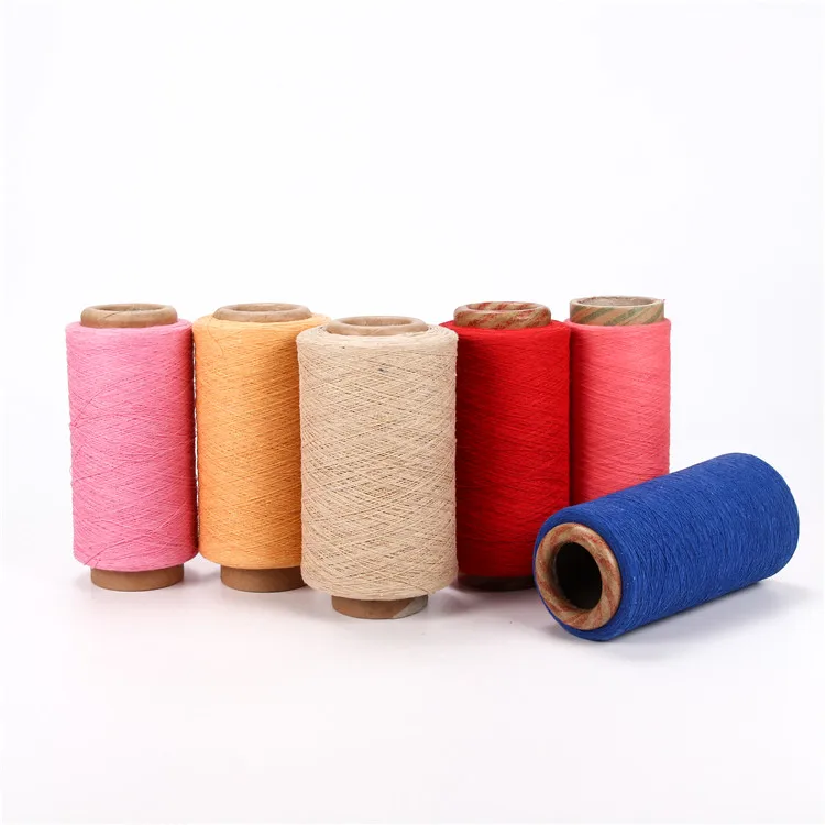 Wholesale Today Cotton Yarn Price Colorful Regeneration Blend Thread 20/1 Recycled Polyester Cotton yarn