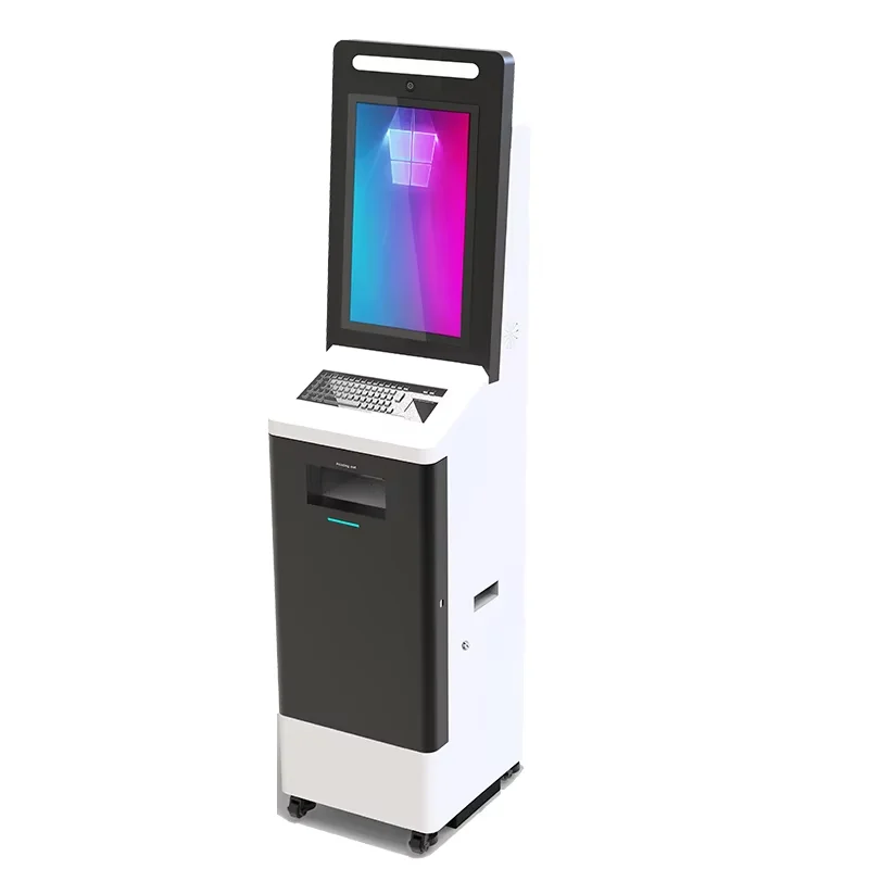Self Service Multi-functional A4 Printing Payment Touch Screen  Kiosk with Metal Keyboard