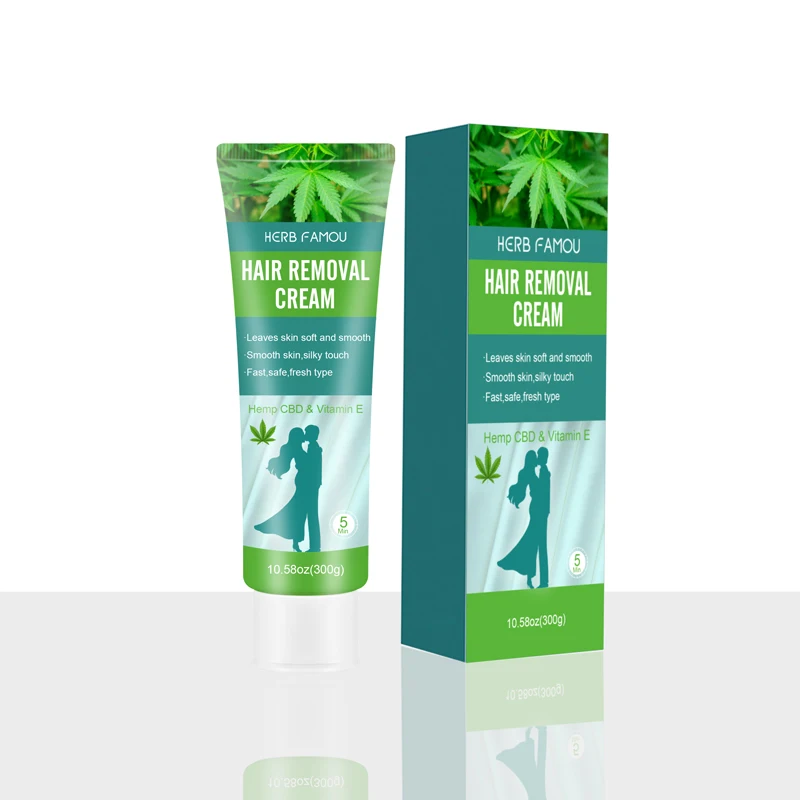
Premium Hair Removal Cream Painless Depilatory for Sensitive Skin, Underarm, Leg and Bikini Body Hemp CBD for People 