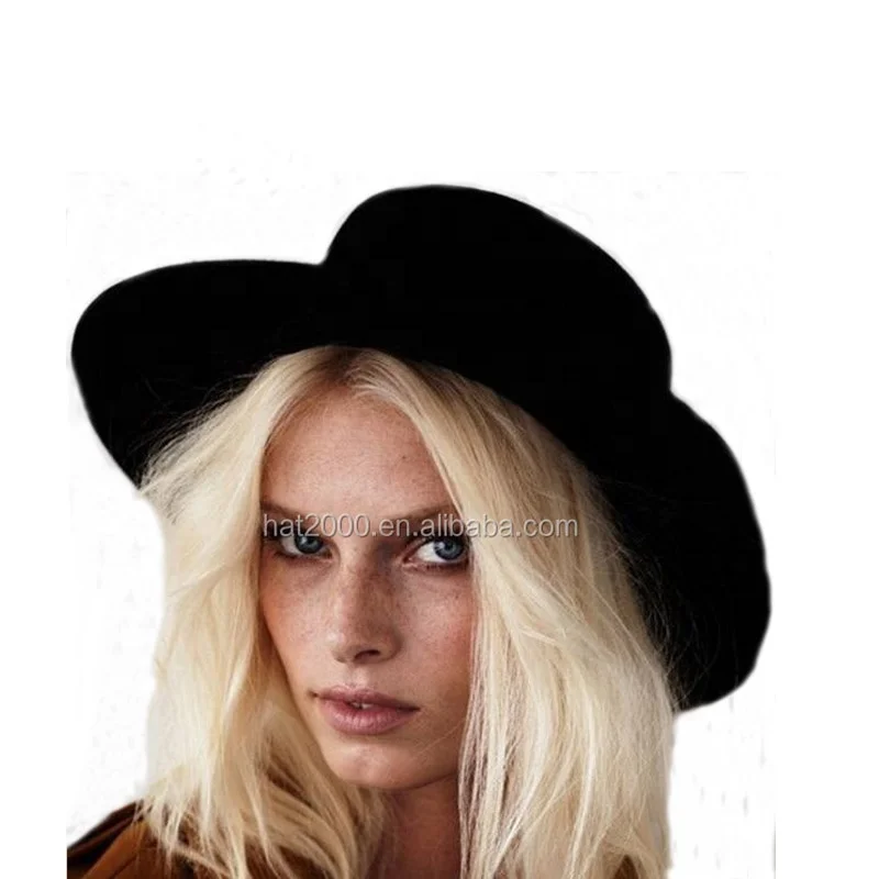 Широкополая классическая простая Дизайнерская Женская шерстяная шляпа для девочек однотонная шляпа женские шляпы