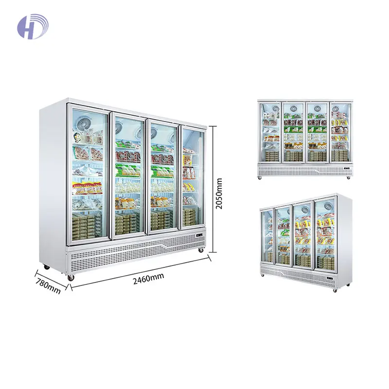 Supermarket Display Freezer Pepsi Beverage Refrigerator Glass Door Commercial Beverage Freezer
