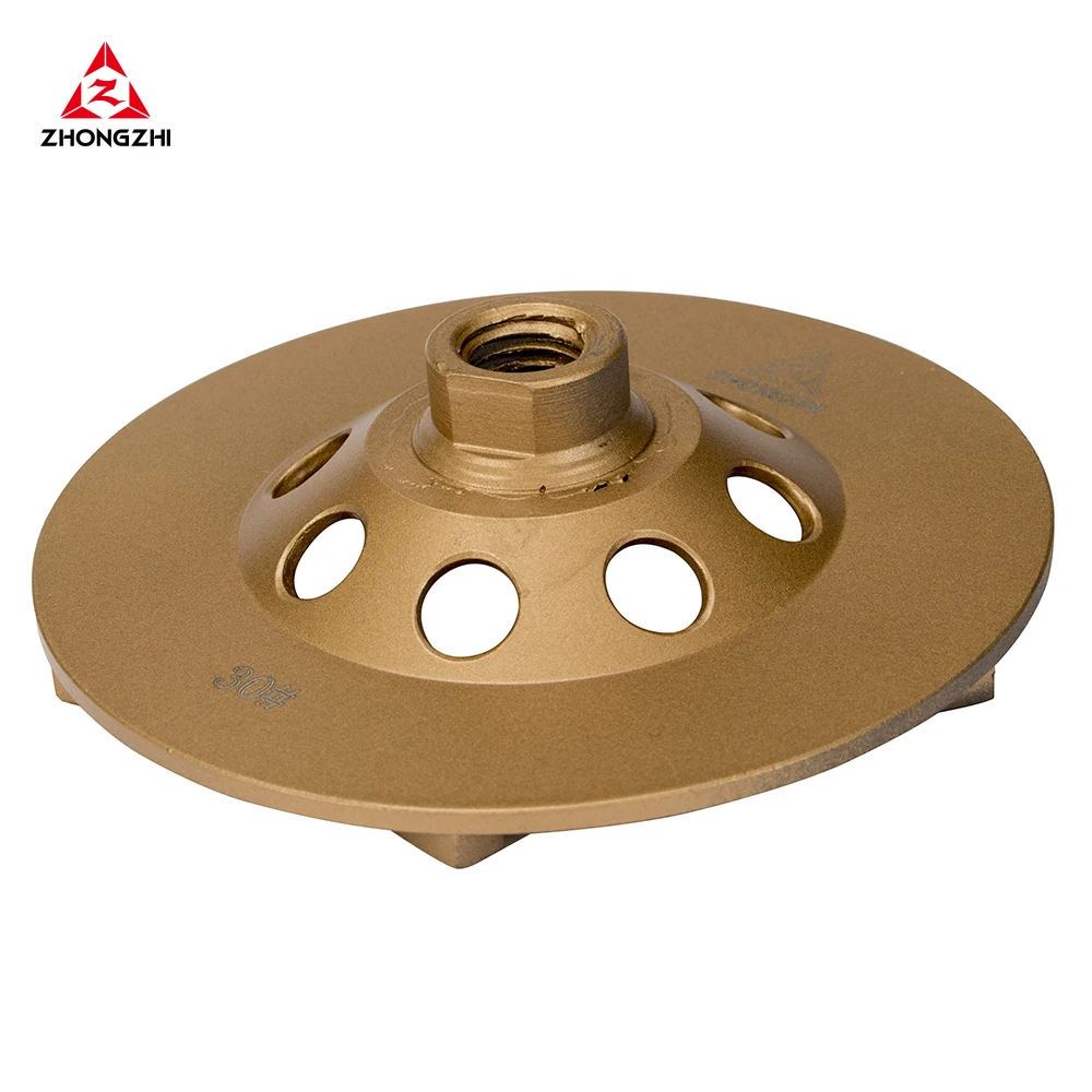Double Row PCD Cup Wheel Epoxy Mastic Thinset Glue Stucco Tough Concrete Coating Removal PCD Grinding Cup Wheel