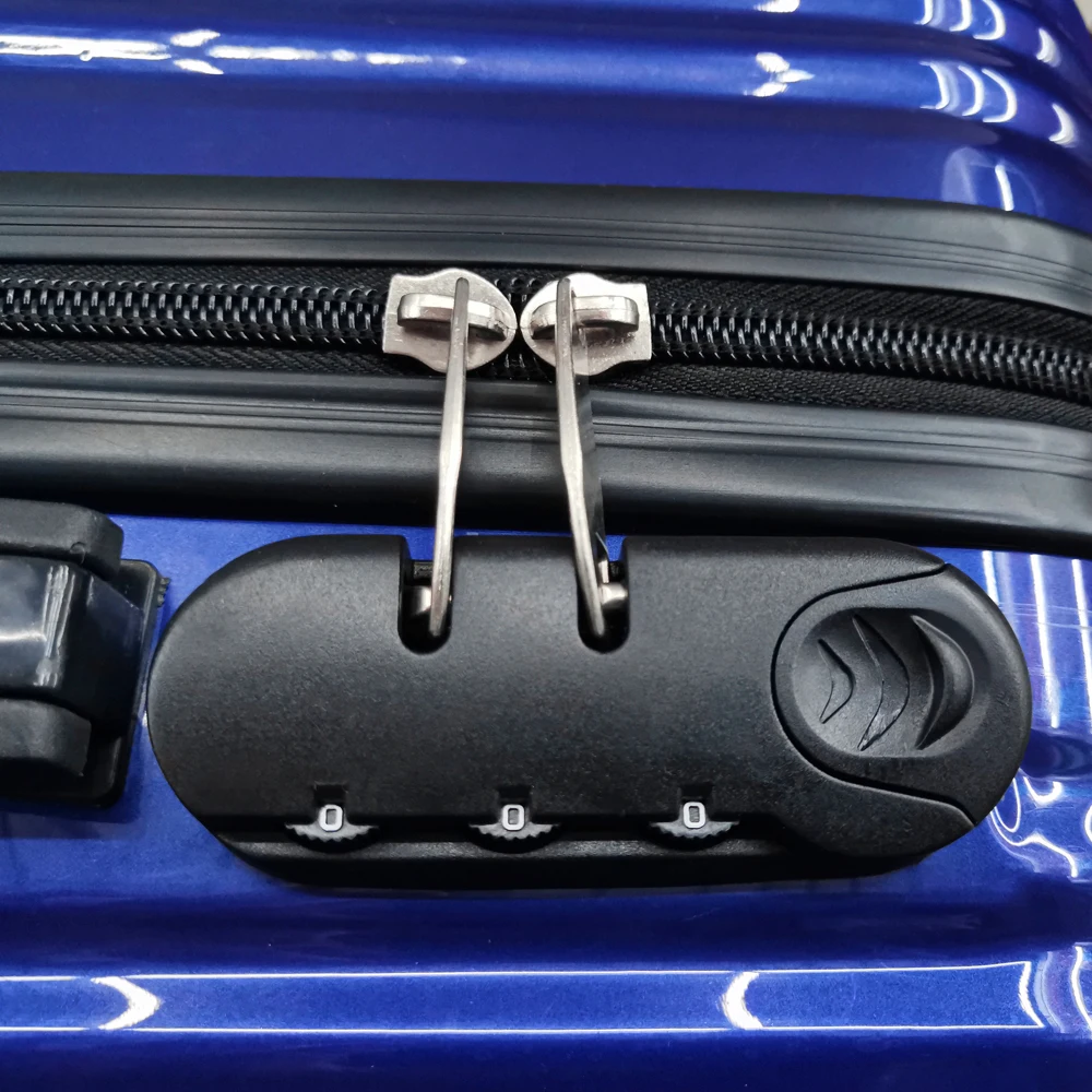 Fashionable PVC suitcases set 3 pcs travel trolley luggage with four spinner wheels