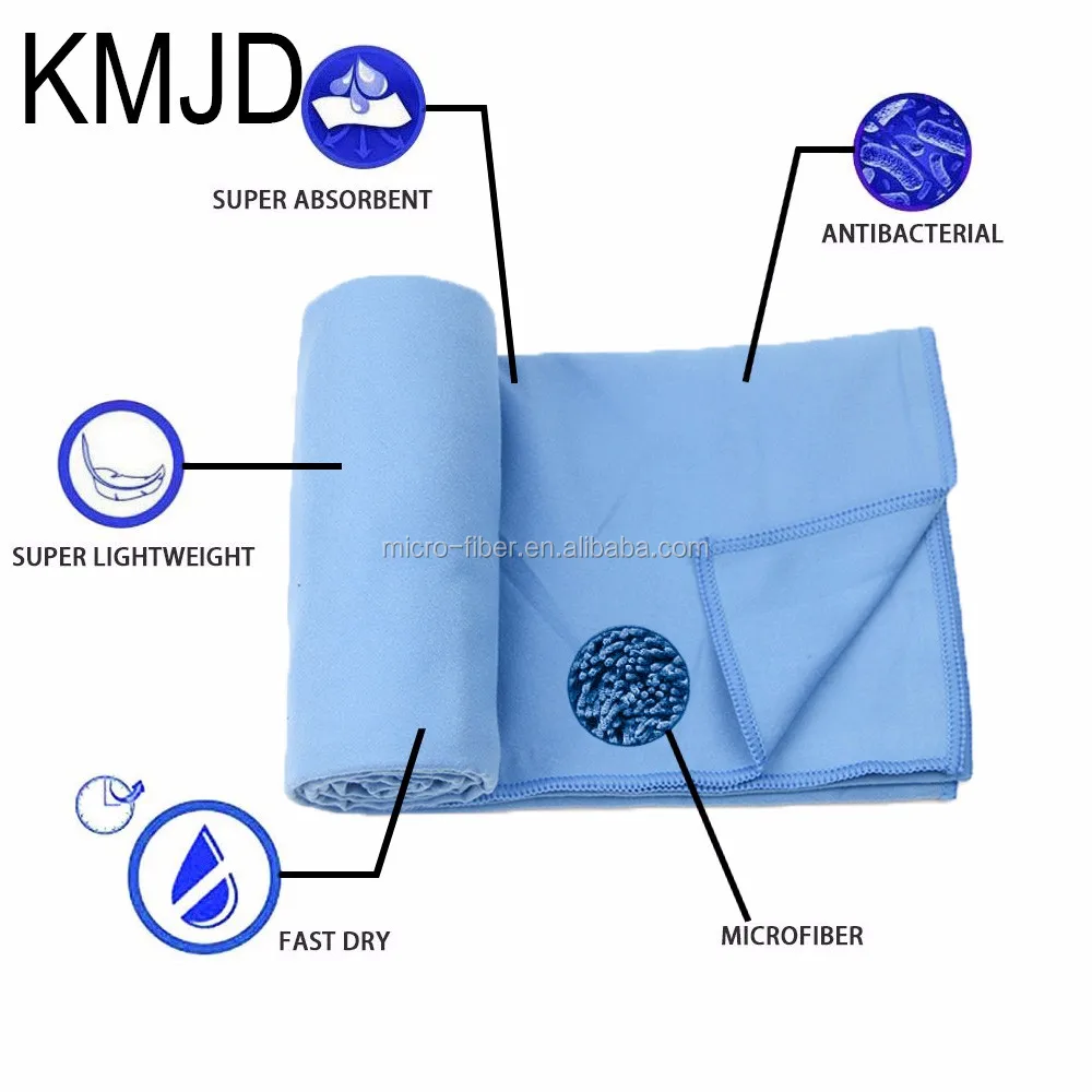 Super absorbent Lightweight  Mutli-purpose travel towel microfiber quick dry