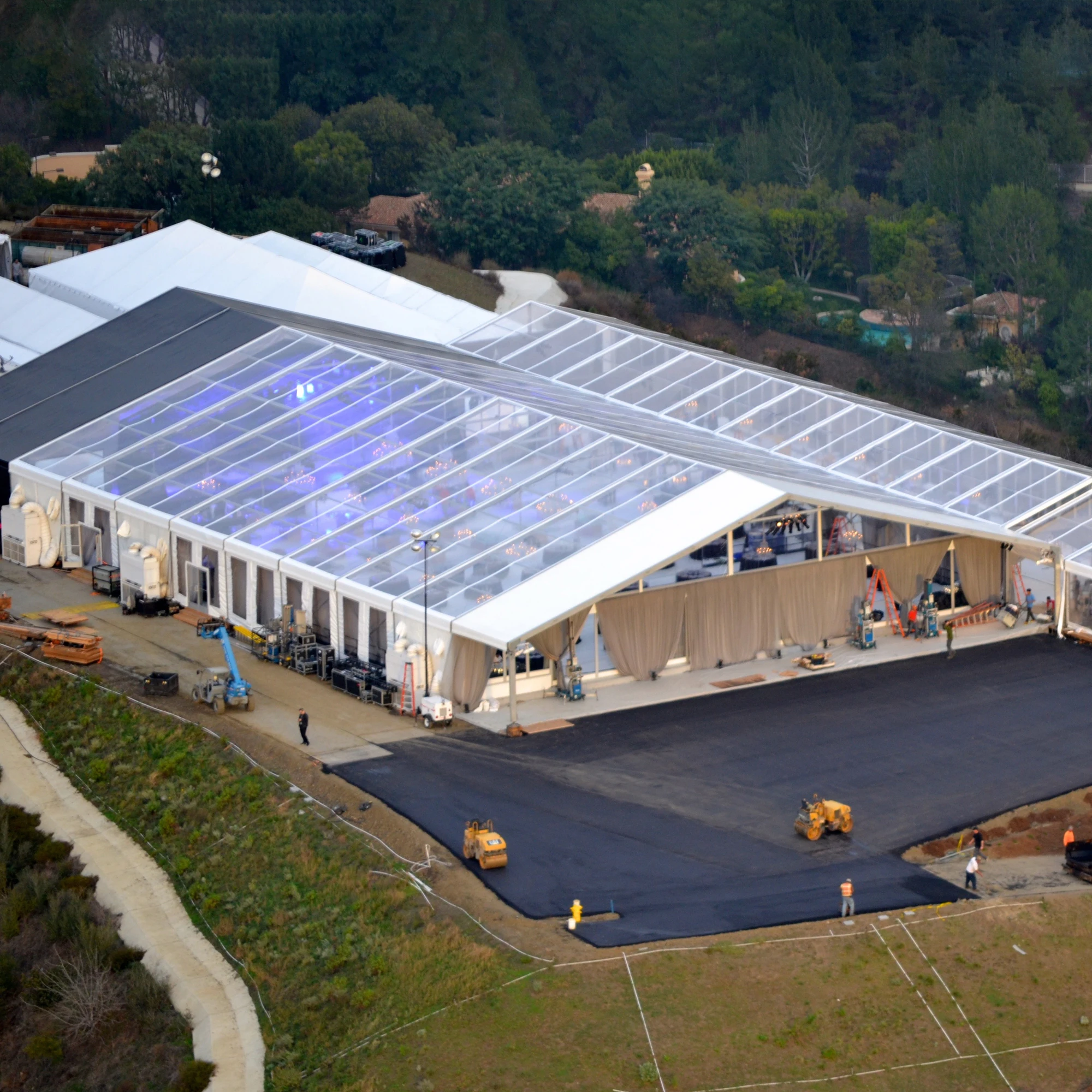 Professional High Quality Commercial PVC Inflatable Tent Outdoor Warehouse Events Weddings Exhibitions-Waterproof Glass Cover