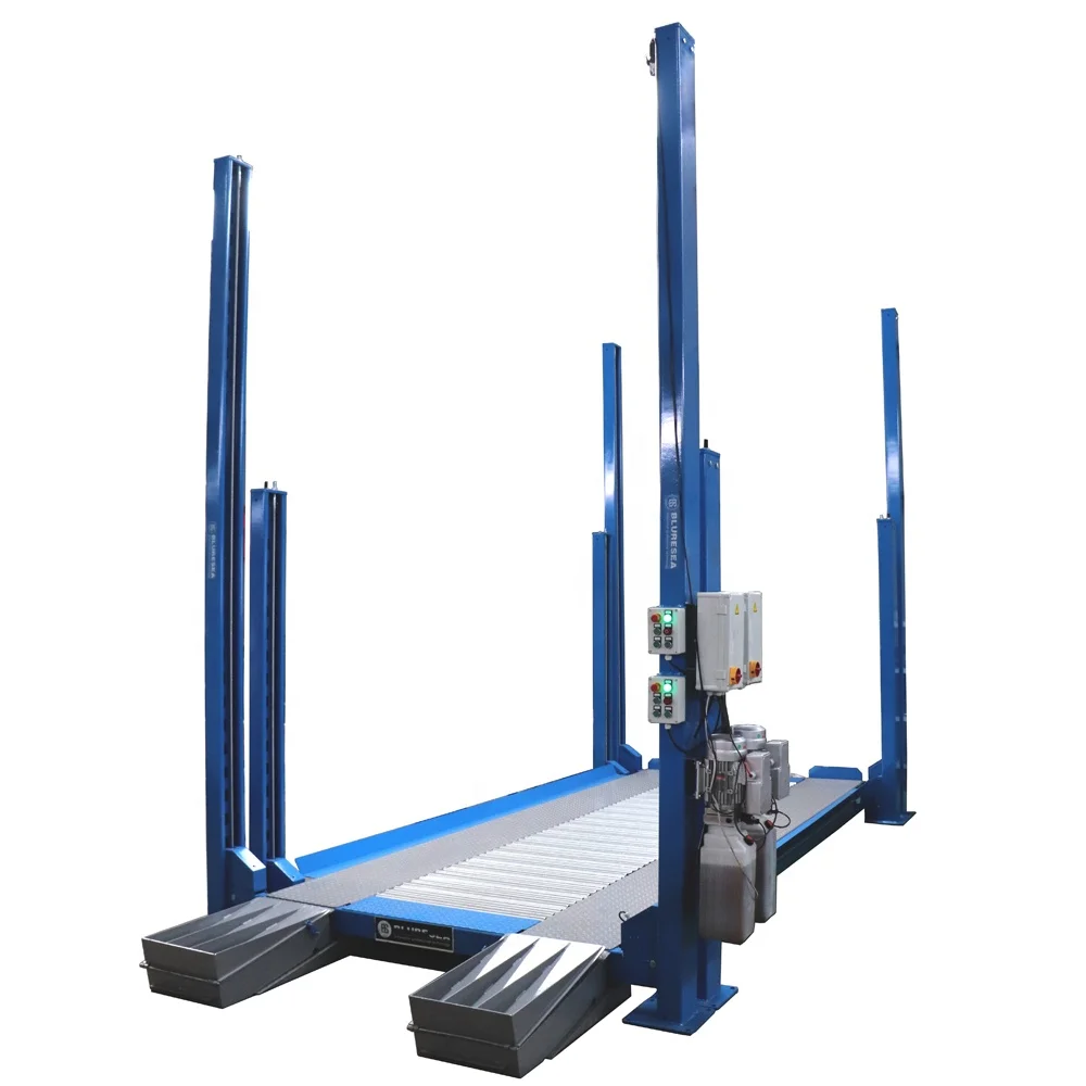 BLURESEA Lifters 3000KG per Platform Vertical Four Post Triple car Parking Lift
