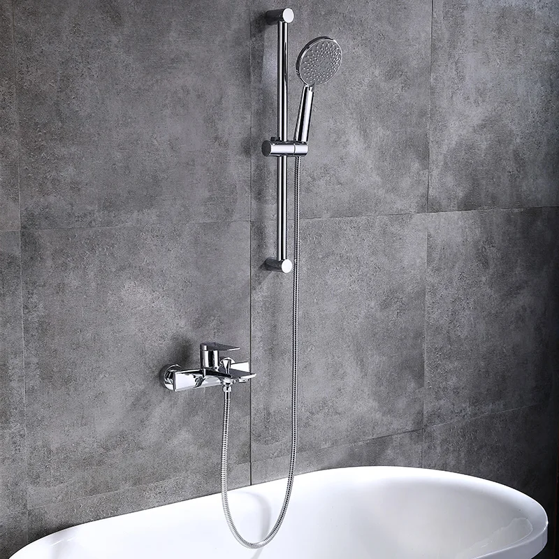 Bathtub Mixer Wall Mounted Shower Kit Bathroom Tub Tap Faucets for Hotel High End Brass Waterfall Copper Chrome Modern Ceramic