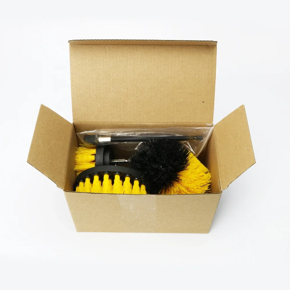 Electric Washer Brush Kit Plastic Round Cleaning Brush Carpet Glass Car Tire brush for drill Head Kit