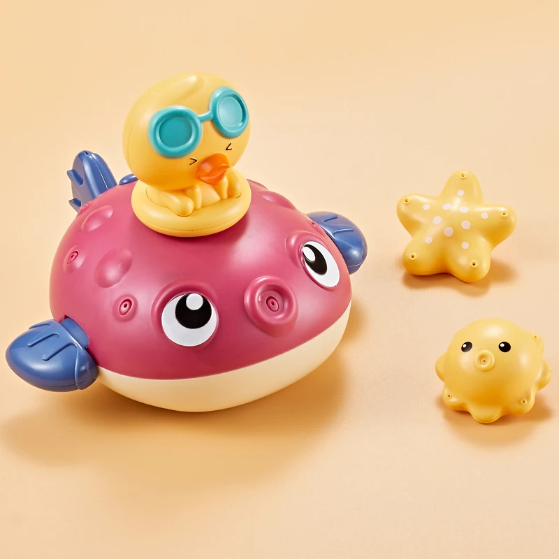  Для малышей игрушки для ванной распыления комплект бассейна веселье globefish Мини Фонтан плавающая игрушка куртка из искусственной кожи мальчиков и