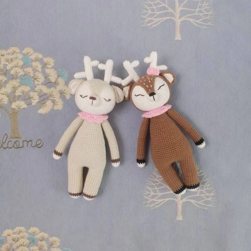 Customized logo Amigurumi Rabbit Crochet Bunny Toy Stuffed Animal Doll For Baby