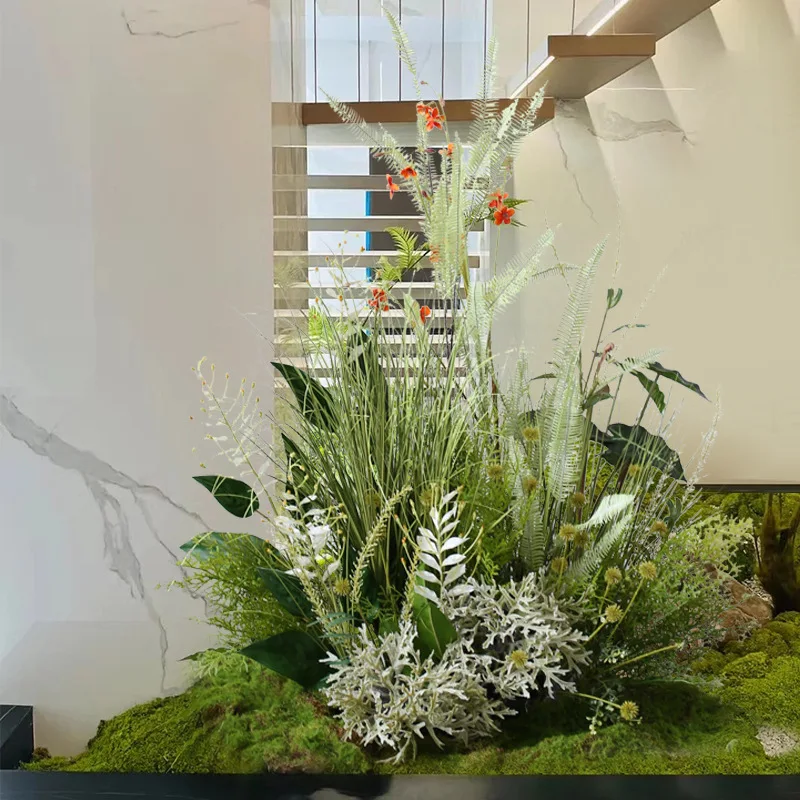 Garden decoration landscaping plant moss grass green landscape plant arrangement decorative