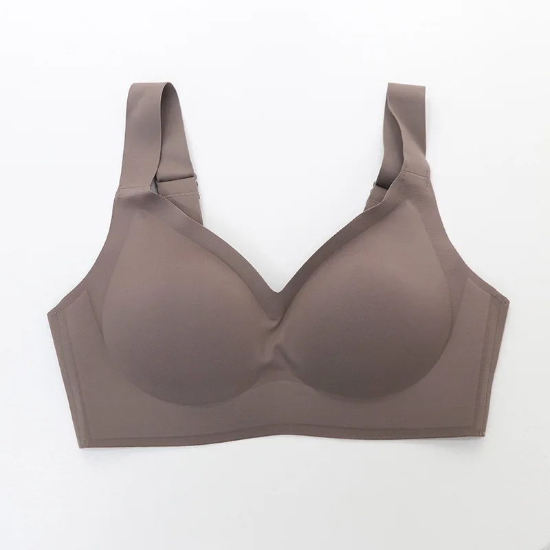 Wireless Sex Women Push Up Wireless Soft Sport Comfortable No Rim Push Up One Piece Solid Color Seamless Bra