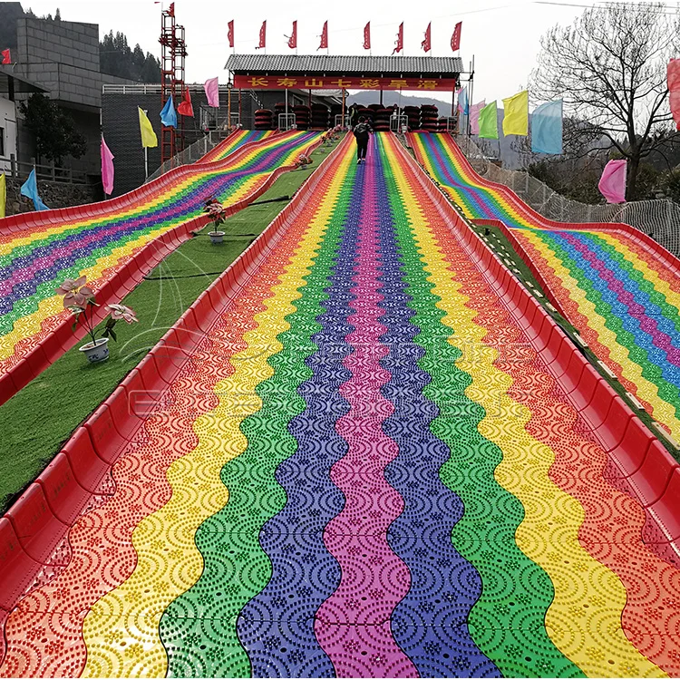 Amusement rides Outdoor Equipment track rainbow slide ride Kids and Adult Rainbow Slide