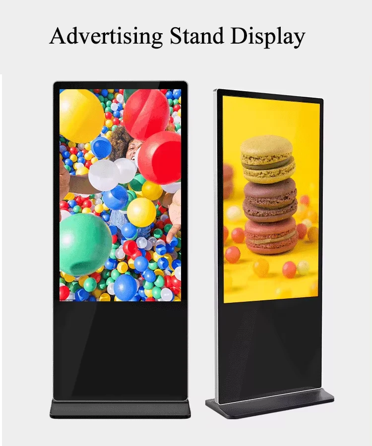43 49 55 65 86 inch totem digital signage LCD display standing kiosk advertising game equipment