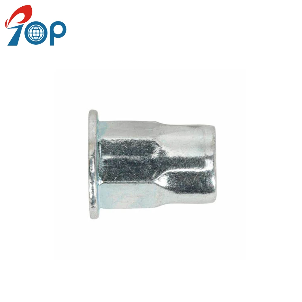 
M8 Flat Head Open End Half Hex Body Blind Rivet Nuts 