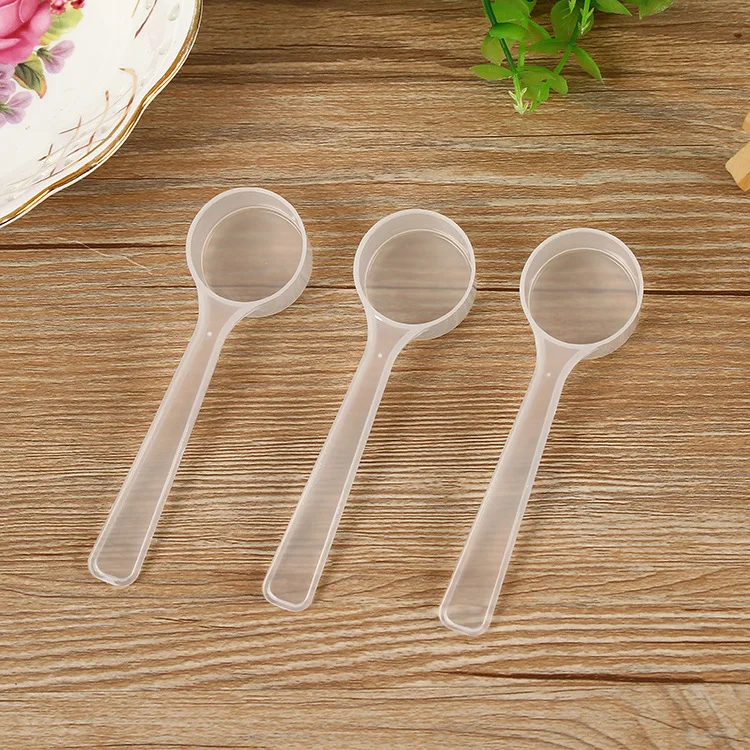 Free shipping flat coffee powder spoon 4 grams 8 ml measuring spoon food grade plastic flavor scoop manufacturers direct sales