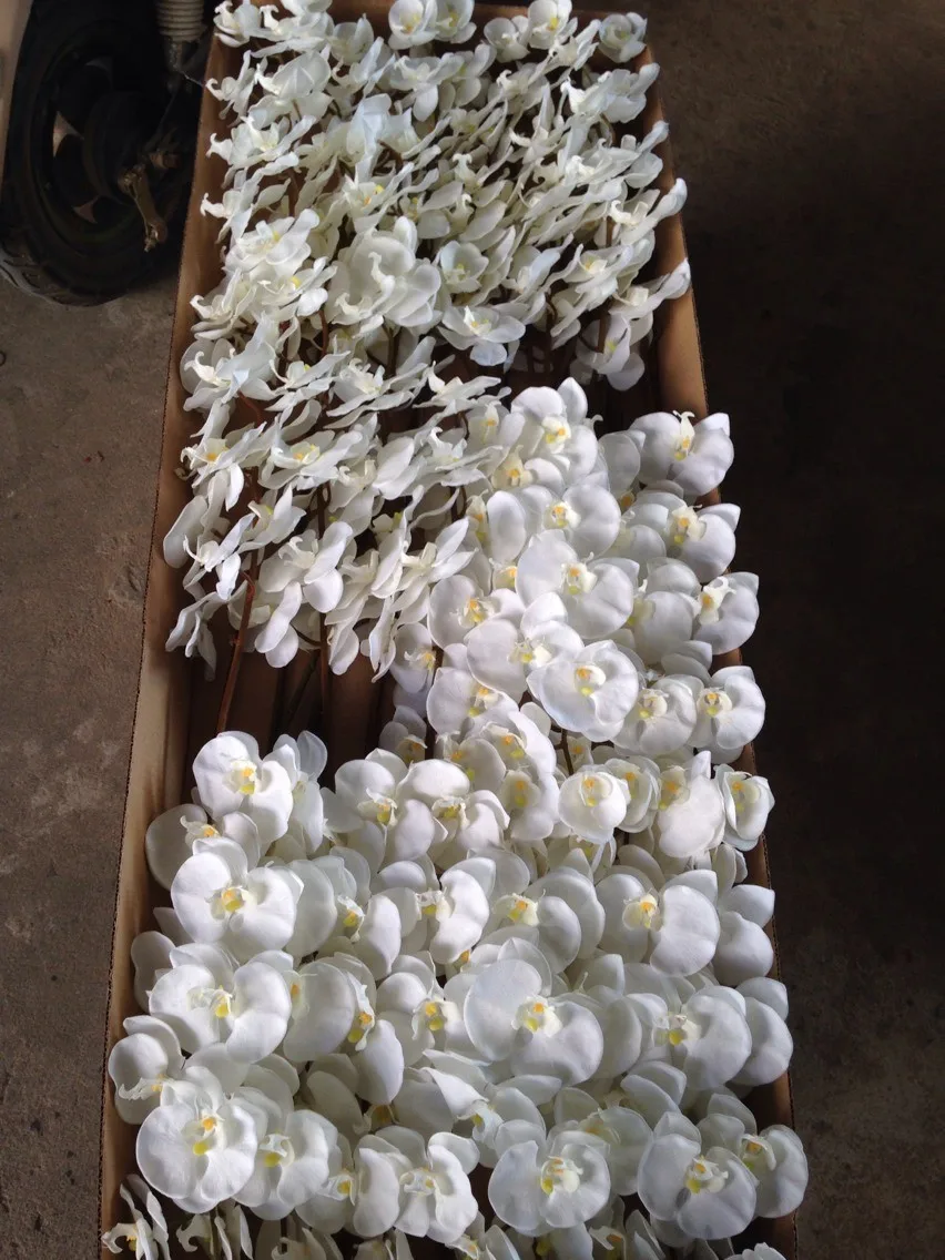 SFL2037L High Quality 10 Pcs Phalaenopsis Orchid Flower For Home Decor Artificial White Orchid Flower