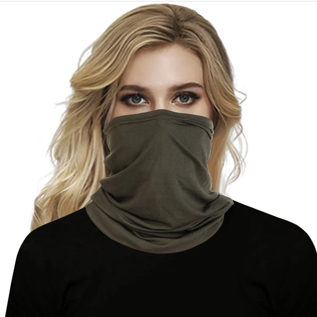 Solid Color Outdoor Sunscreen Bib Riding Unisex Face Mask With Filter Soft Breathable Wrap Scarf Clear Face Masks Beauty Fabric