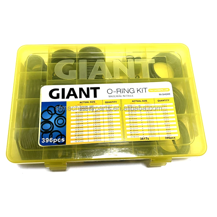 Excavator Parts 396 Pcs 90 Shore Giant O Ring Box O-Ring Kit Box