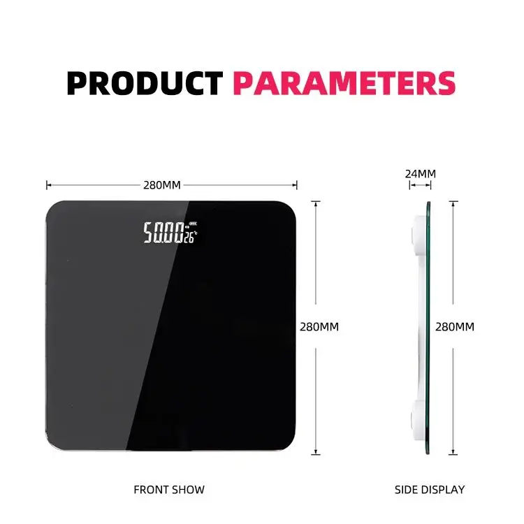 body digital scale bathroom Low Price Tempered Glass Digital Personal Weight Body Fat Scale