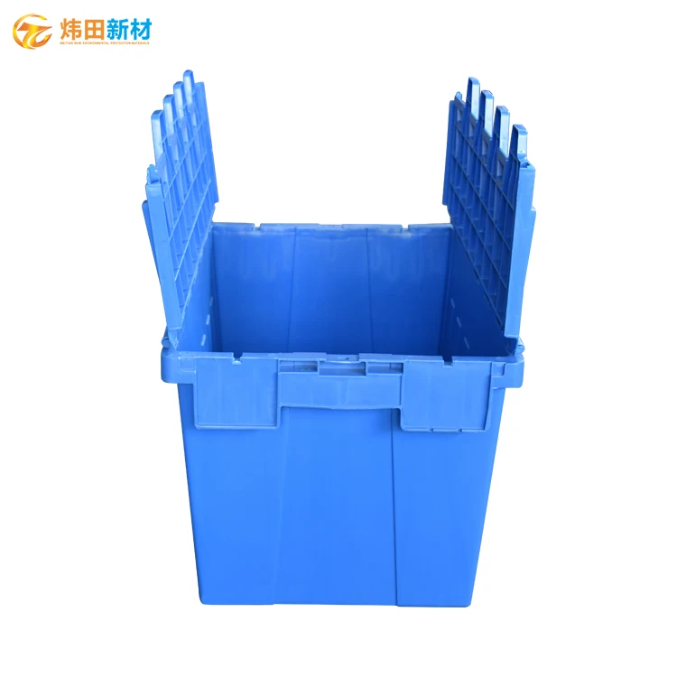 Пластиковая коробка с логотипом на заказ и большим размером на заказ, большая перемещающаяся логистическая пластиковая коробка 610x400