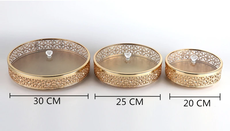 Eid Mubarak Moon Star Serving Tray Tableware Dessert Round Ramadan Plate