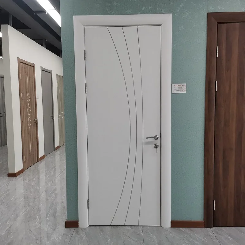 Belsonwpc Simple Design Soundproof Interior Wood Plastic Composited Apartment WPC Door Panels Huangshan Supplier