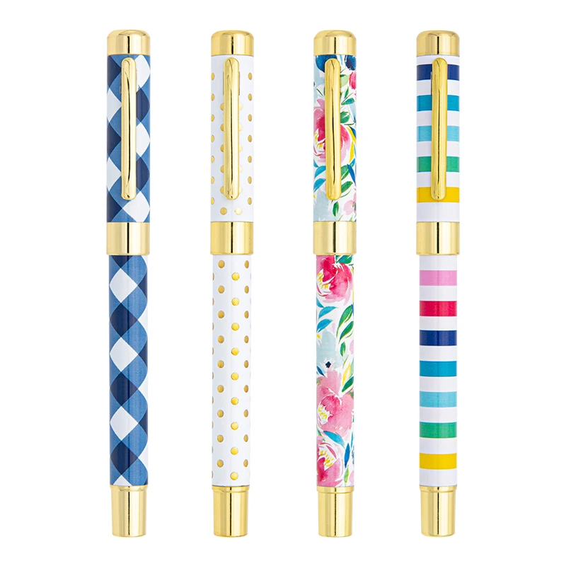 2022 custom design heat transfer printing  metal roller pen custom logo metal pen