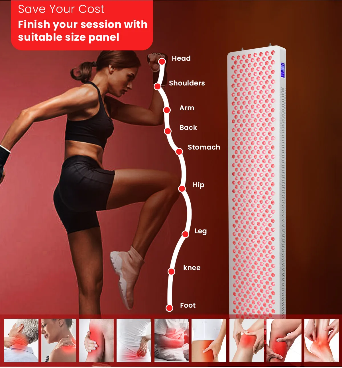 shenzhen led light therapy 630nm 660nm 820nm 850nm red light therapy panels full body red light pdt machine