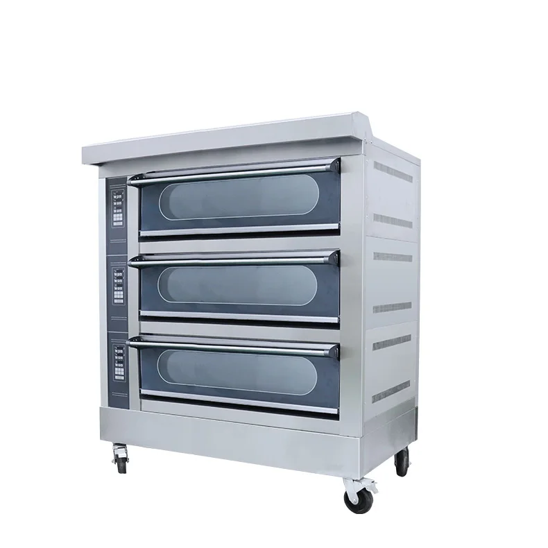 Hot Sale Commercial Pizza Baking Equipment Stainless Steel 2 Layer Stone Electric Oven