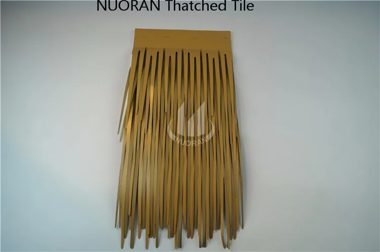 Long Life Span  competitive prices Environmentally friendly   plastic palm leave/polyethylene fake thatch roofing sheet