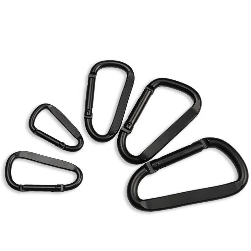 Wholesale Hiking Fishing Camping D Ring Carabiner Clasp Hanging Aluminum Alloy Custom Molle Carabiner Clip Hook Climbing Buckle