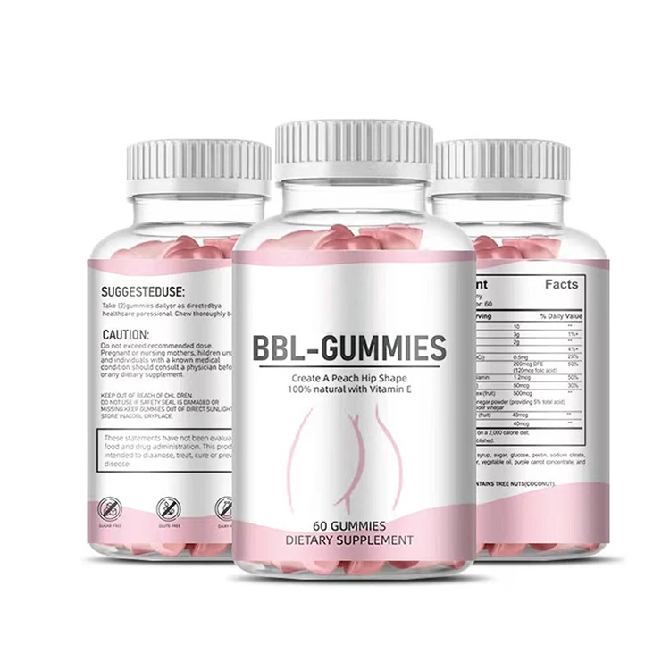 Wholesale Private Label Big BBL Gummies Buttock Butt Enhancement Lift Hip Booster Enlarged Gummies For Buttocks