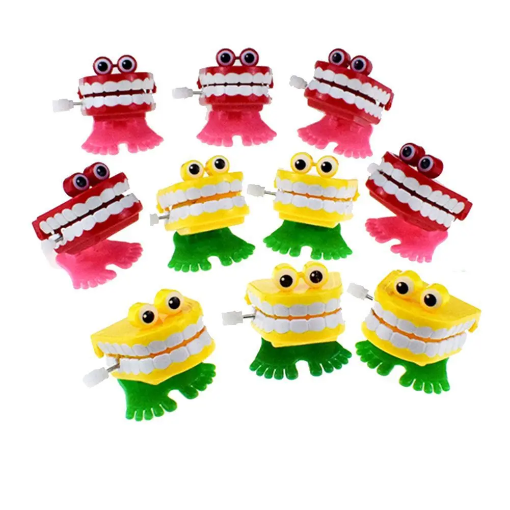 Funny Joke Toys Wind Up Teeth Chomping & Chattering Walking Teeth Toys for Kids Party Halloween