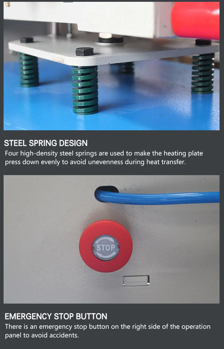 40*60 Double Station Semi-Automatic Pneumatic Heat Press Machine New Condition Core Components Inclu