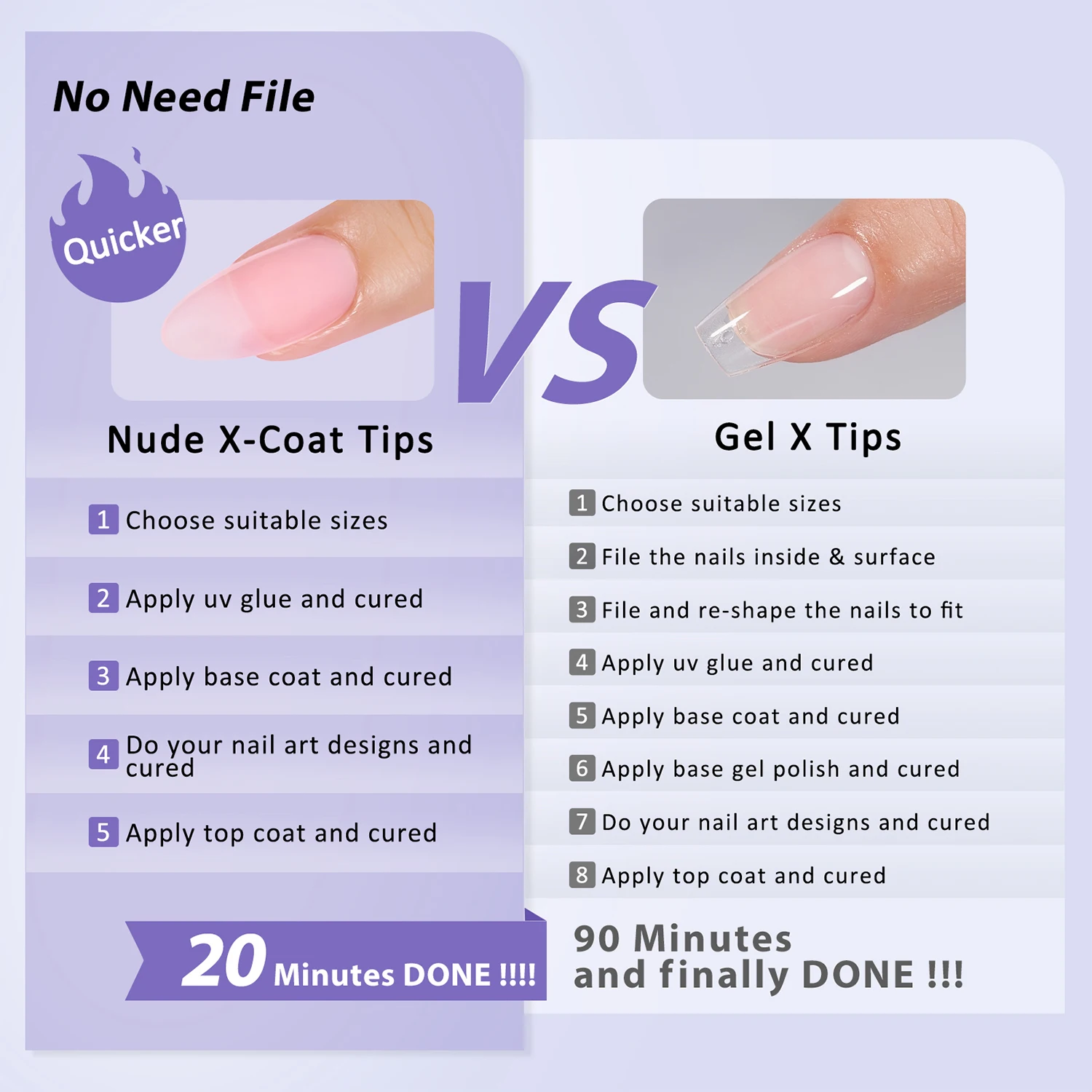 BTArtbox 15 Sizes Full Cover Almond Gel X Coat Tips Soft Gel Pink Nail Tip Jelly Rubber Base Press On Nails Wholesale