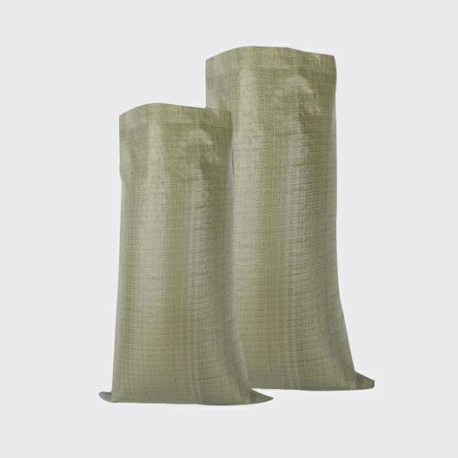 Зеленые переработанные полипропиленовые плетеные мешки для упаковки строительных отходов строительного мусора песка корма