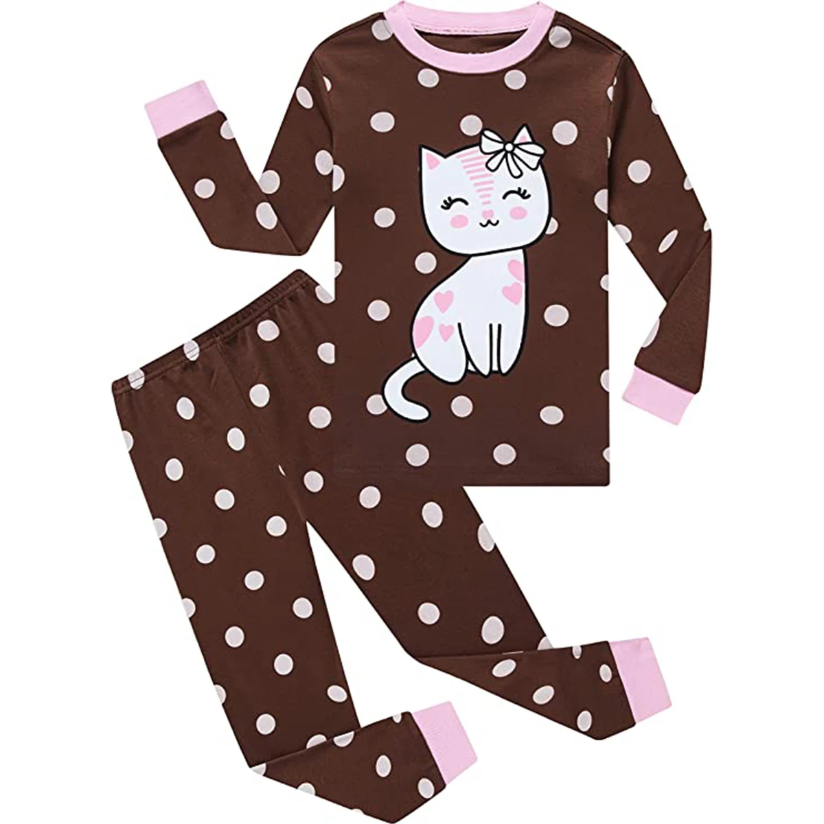 OEM High Quality 100% Cotton Soft Christmas pjs Clothes Girls Long Sleeve Unicorn Pajamas Sets Child Wear 2 Piece Wholesale