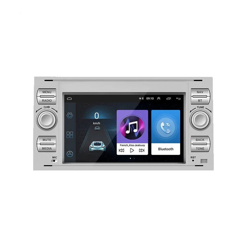 2 Din серебро 4 ядра Android 11 Carplay Авто радио gps DSP Автомобильное видео мультимедиа для FORD FOCUS 2004-2008