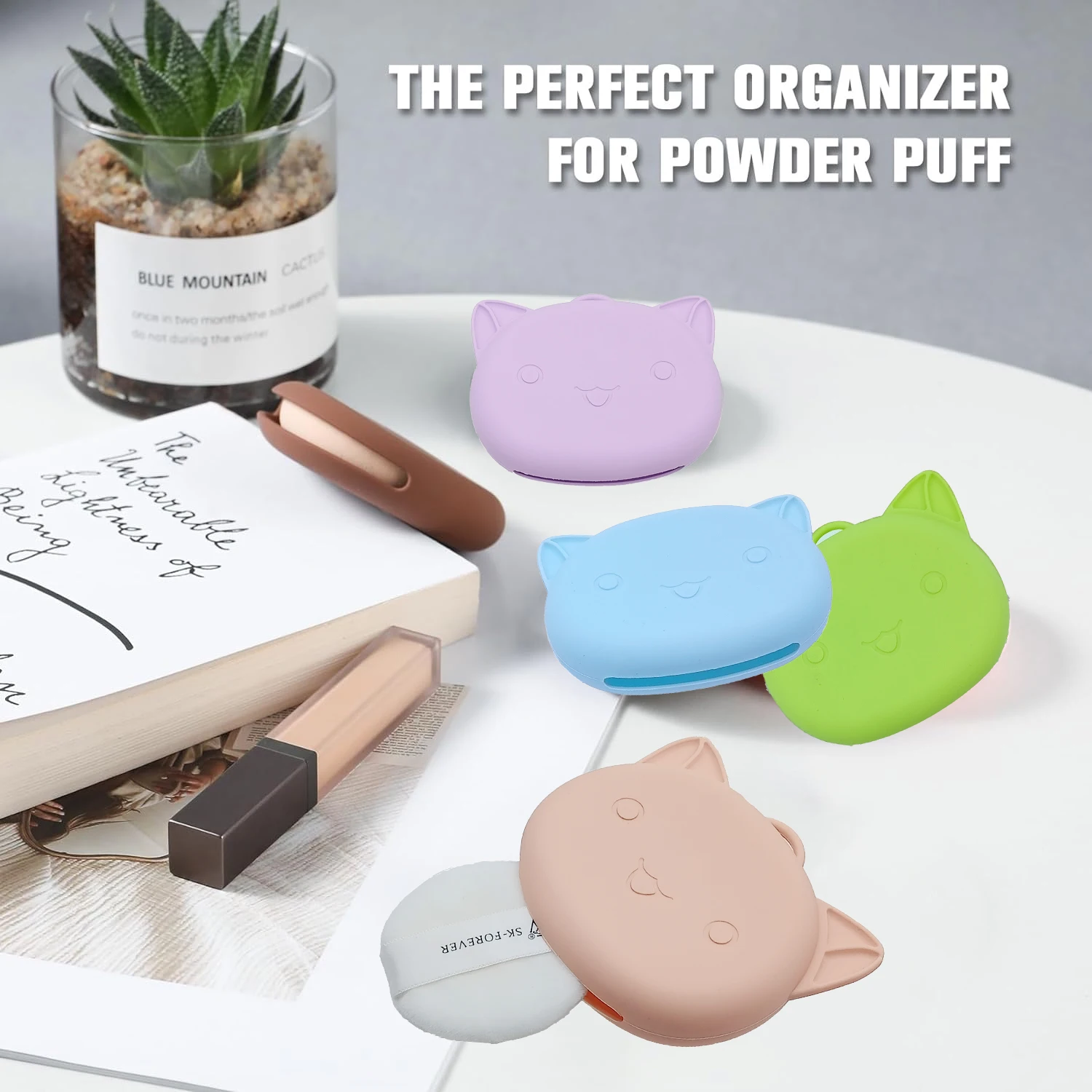 Silicone Powder Puff Storage Bag Makeup Sponge Holder Silicone Powder Puff Holder for Travel