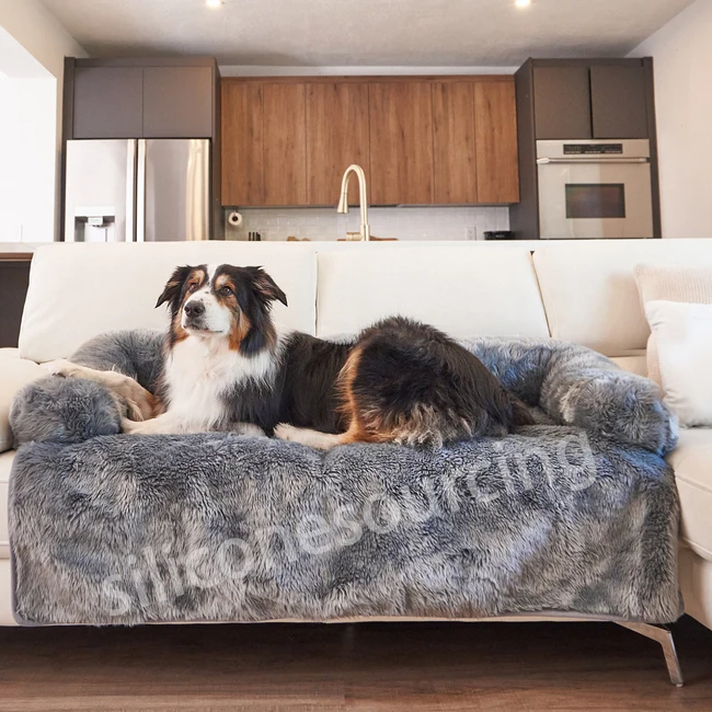 Dropshipping Orthopedic dog bed With spine and neck Supportive bolsters Thickened Warm Fluffy Soft Cat Bed dog kennel