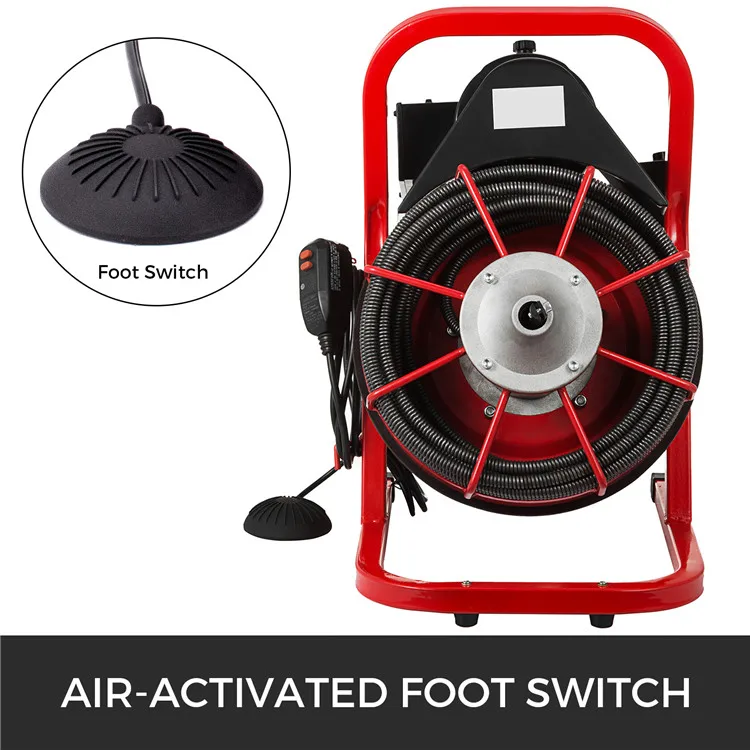 50 футов х 1/2 дюймов портативный канализационные змея земельный шнек сверлы для очистки канализационных труб машина