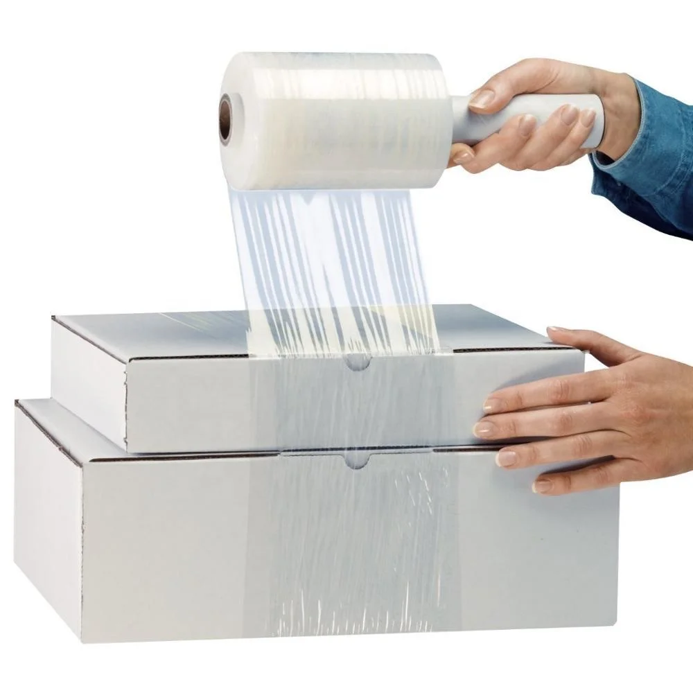 LLDPE Transparent Custom Paper Core Soft Packaging Plastic Roll Stretch Film