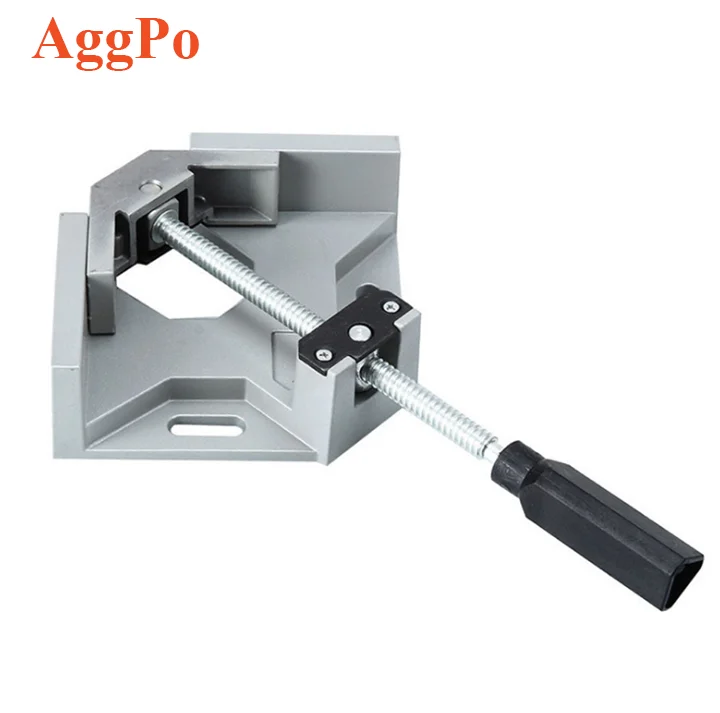 Aluminum Alloy Woodworking Right Angle Clamp, Double Handle 90 Degree Corner Clamp, Adjustable Photo Frame Angle Clip Clamp Tool