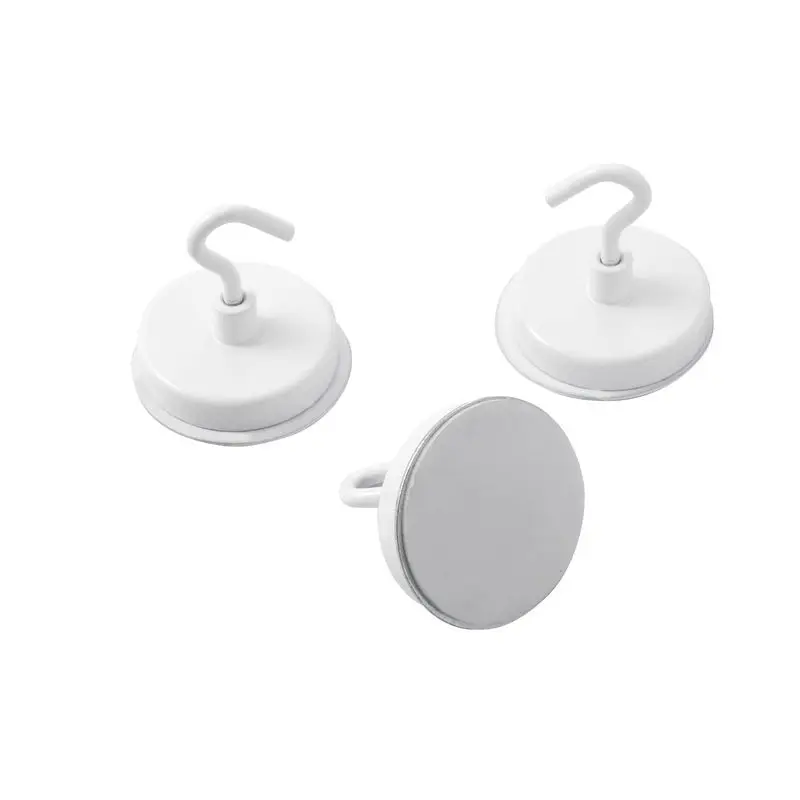Manufacture Strong Permanent Magnet Magnetic Material Ferrite White Hook Magnet
