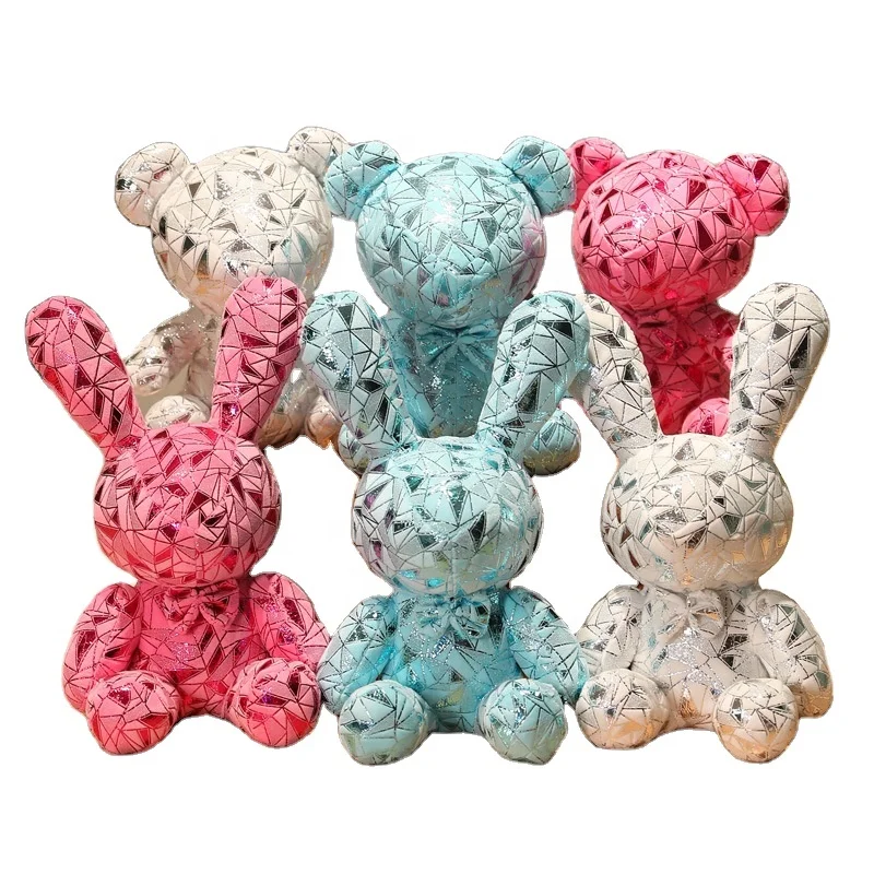 Sparkling Candy Bear Bunny Plush Doll Creative Candy Animal Gift Sleeping Companion High Quality Present Animal Present For Kids