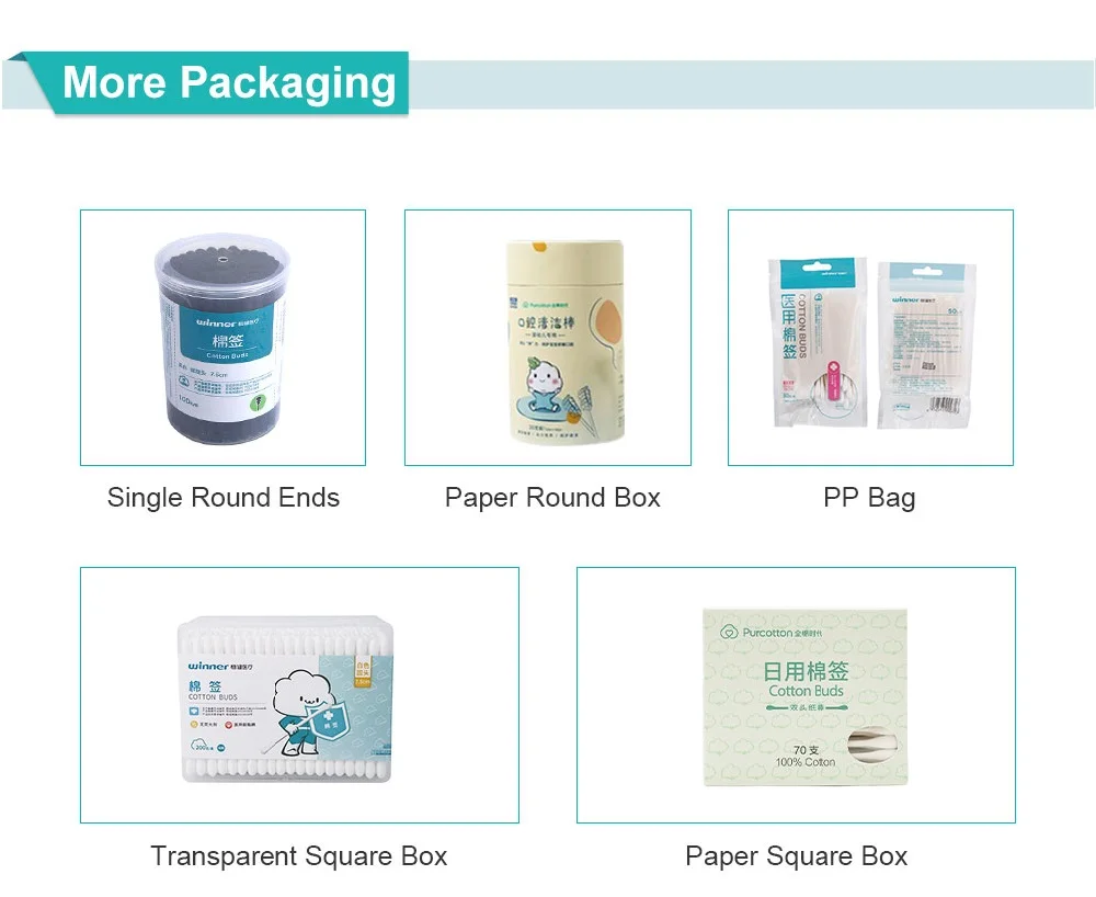 Purcotton OEM Factory Direct Selling Customized LOGO Bamboo Ear Buds Cleaning Clean Swab